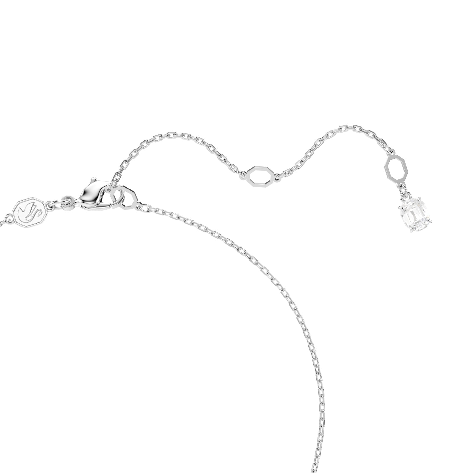 COLLANA PENDENTE SWAROVSKI PLACCATA IN RODIO CON PERLA E ZIRCONI S.5688751