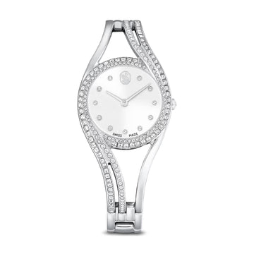 Orologio solo tempo Swarovski bangle in acciaio con cristalli MISURA UNICA