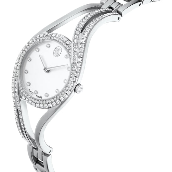 Orologio solo tempo Swarovski bangle in acciaio con cristalli MISURA UNICA