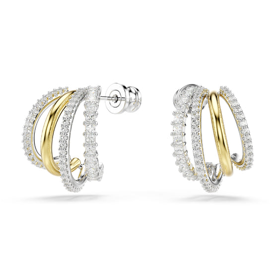 ORECCHINI A CERCHIO SWAROVSKI CON MIX DI PLACCATURE E ZIRCONI S.5689718