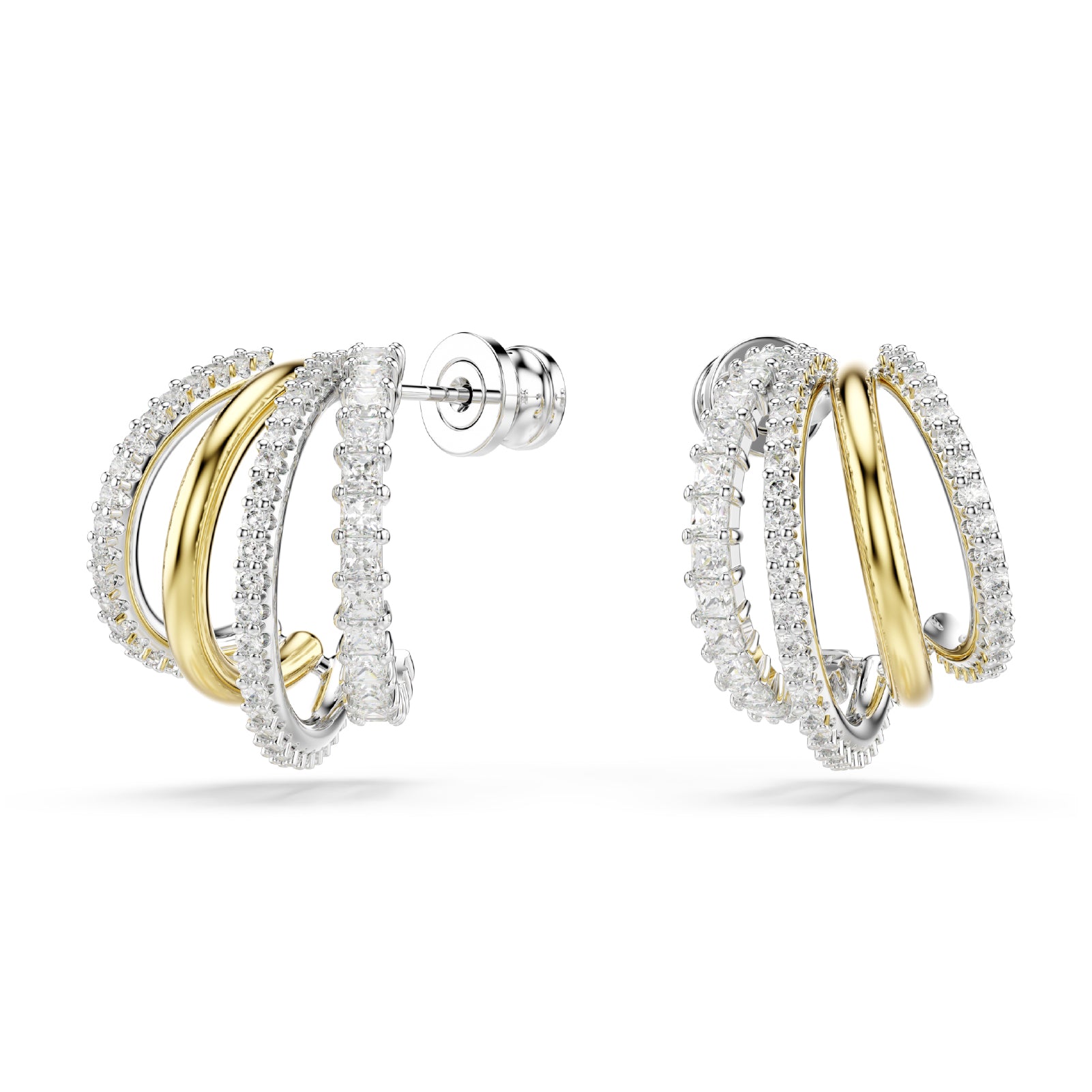 ORECCHINI A CERCHIO SWAROVSKI CON MIX DI PLACCATURE E ZIRCONI S.5689718