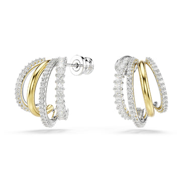 ORECCHINI A CERCHIO SWAROVSKI CON MIX DI PLACCATURE E ZIRCONI S.5689718