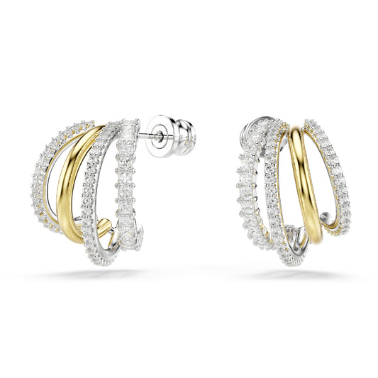 ORECCHINI A CERCHIO SWAROVSKI CON MIX DI PLACCATURE E ZIRCONI S.5689718