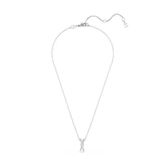 COLLANA CON PENDENTE SWAROVSKI PLACCATA IN RODIO CON ZIRCONI S.5689723