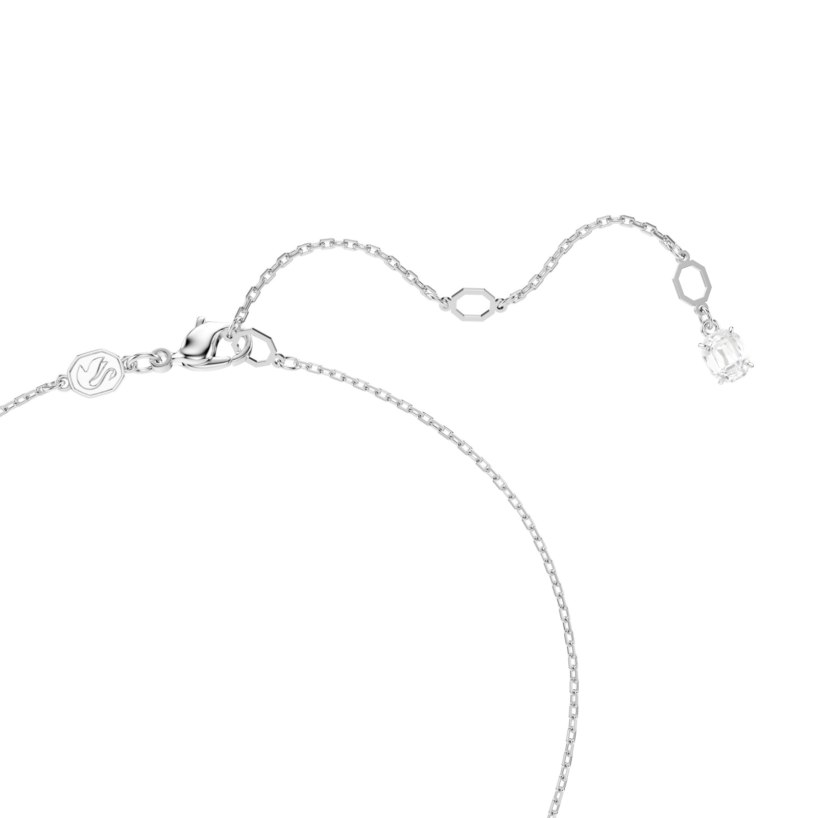 COLLANA CON PENDENTE SWAROVSKI PLACCATA IN RODIO CON ZIRCONI S.5689723