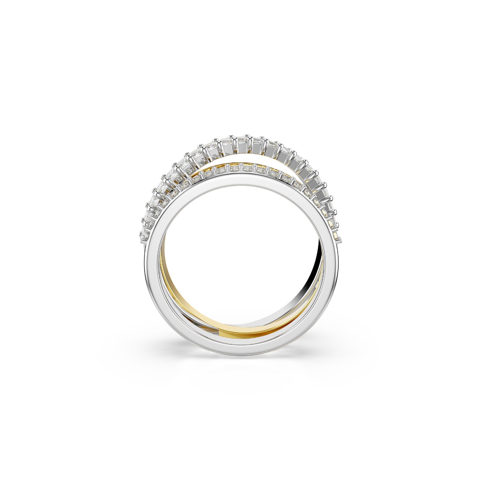 ANELLO SWAROVSKI CON MIX DI PLACCATURE E ZIRCONI S.5689730