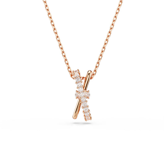 COLLANA CON PENDENTE SWAROVSKI PLACCATA ORO ROSA CON ZIRCONI S.5689788