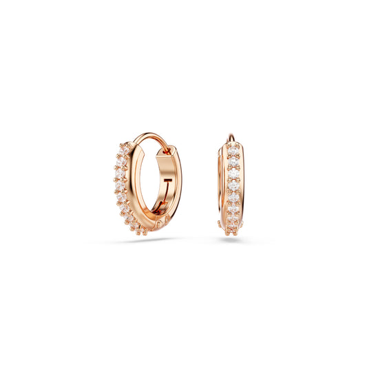 ORECCHINI A CERCHIO SWAROVSKI PLACCATI ORO ROSA E ZIRCONI S.5690669