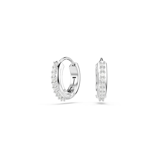 ORECCHINI A CERCHIO SWAROVSKI PLACCATI IN RODIO CON ZIRCONI S.5690670