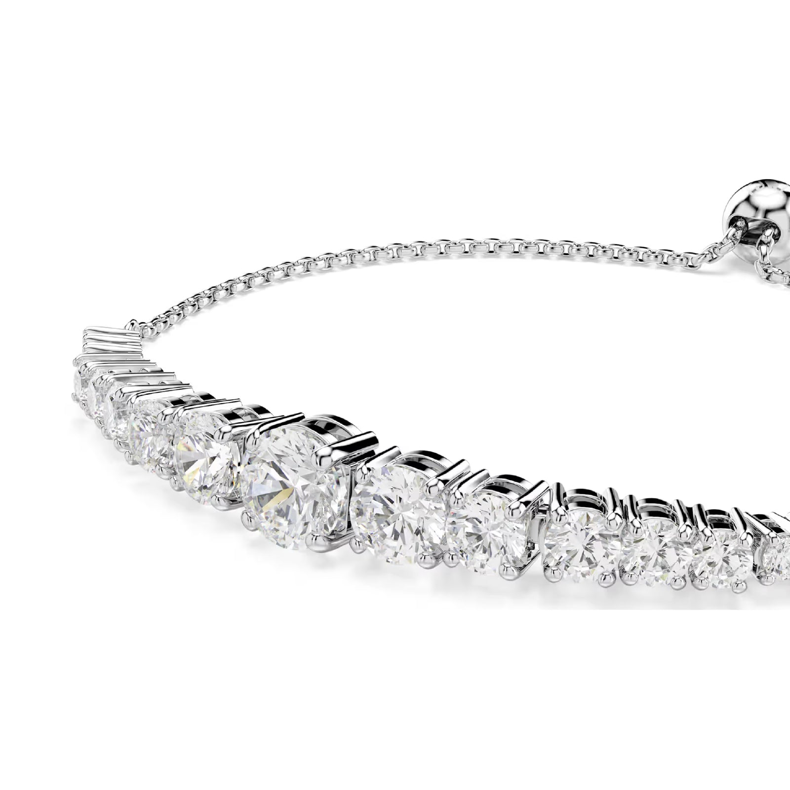 Bracciale tennis donna Swarovski Matrix rodiato e cristalli REGOLABILE