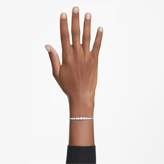 Bracciale tennis donna Swarovski Matrix rodiato e cristalli REGOLABILE