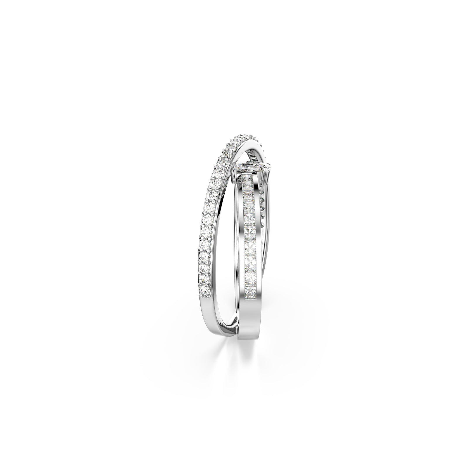 ANELLO SWAROVSKI PLACCATO IN RODIO CON ZIRCONE BIANCO S.5691231