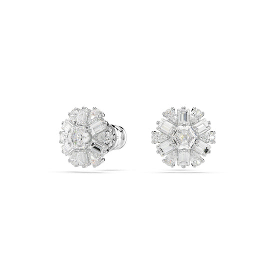 ORECCHINI A LOBO SWAROVSKI PLACCATI IN RODIO E ZIRCONI S.5691483