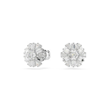 ORECCHINI A LOBO SWAROVSKI PLACCATI IN RODIO E ZIRCONI S.5691483