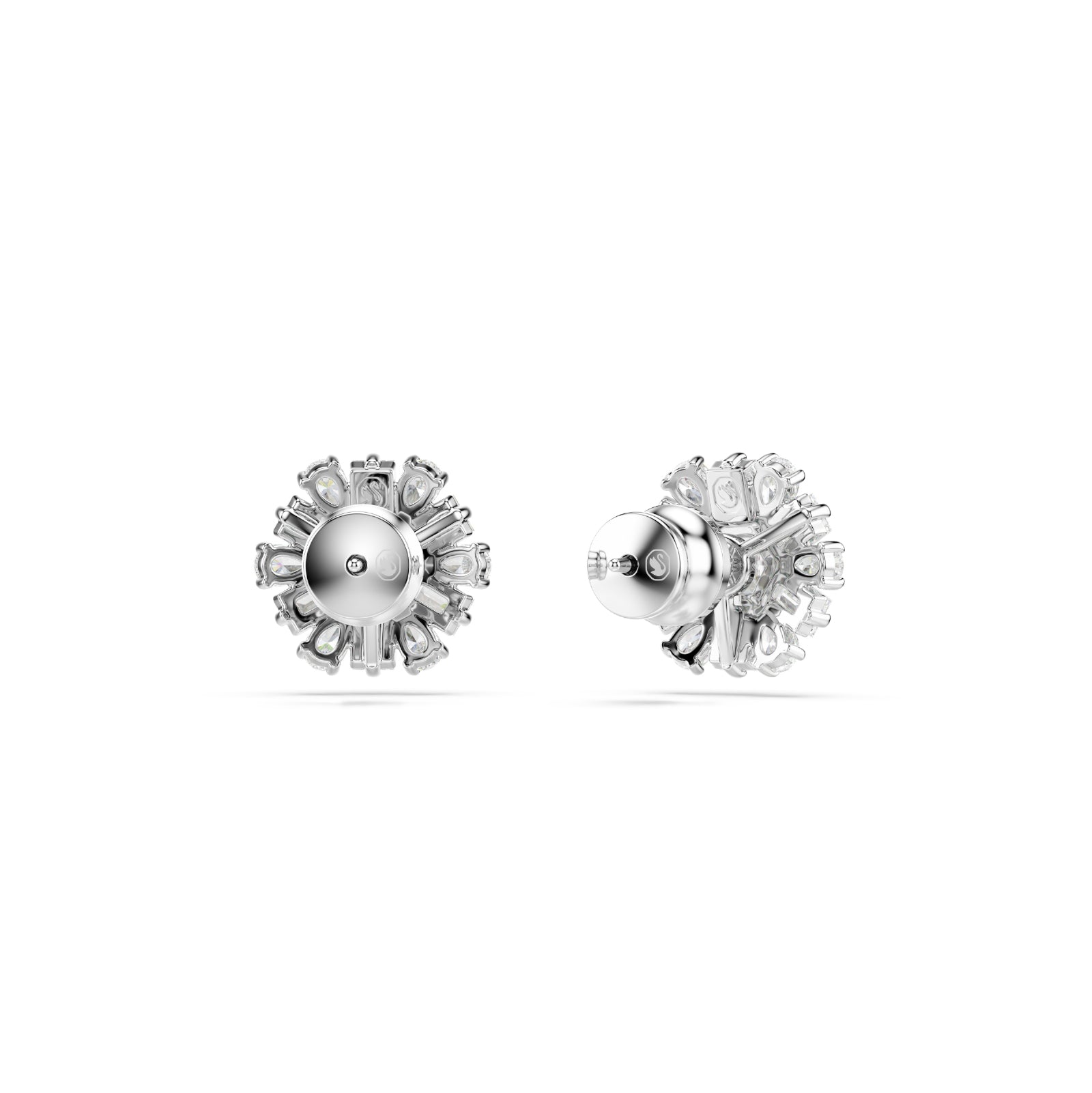 ORECCHINI A LOBO SWAROVSKI PLACCATI IN RODIO E ZIRCONI S.5691483