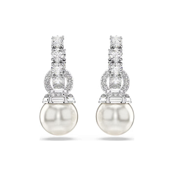 Orecchini pendenti con fiocco di perle, eleganti orecchini Orecchini pendenti con fiocco di perle, eleganti orecchini