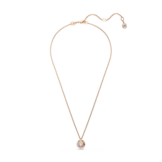 COLLANA CON PENDENTE SWAROVSKI PLACCATA ORO ROSA CON ZIRCONI S.5692257