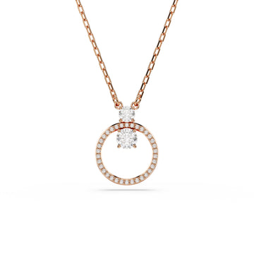 COLLANA PENDENTE SWAROVSKI PLACCATA ORO ROSA CON ZIRCONI S.5692266