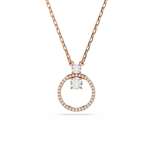 COLLANA PENDENTE SWAROVSKI PLACCATA ORO ROSA CON ZIRCONI S.5692266