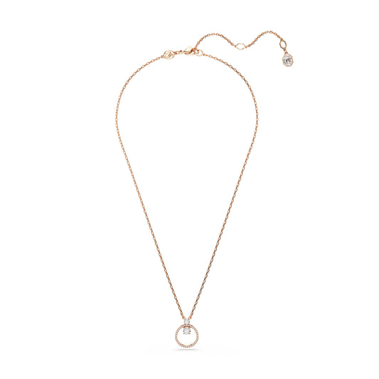 COLLANA PENDENTE SWAROVSKI PLACCATA ORO ROSA CON ZIRCONI S.5692266