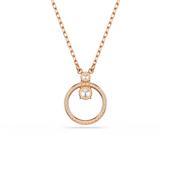 COLLANA PENDENTE SWAROVSKI PLACCATA ORO ROSA CON ZIRCONI S.5692266