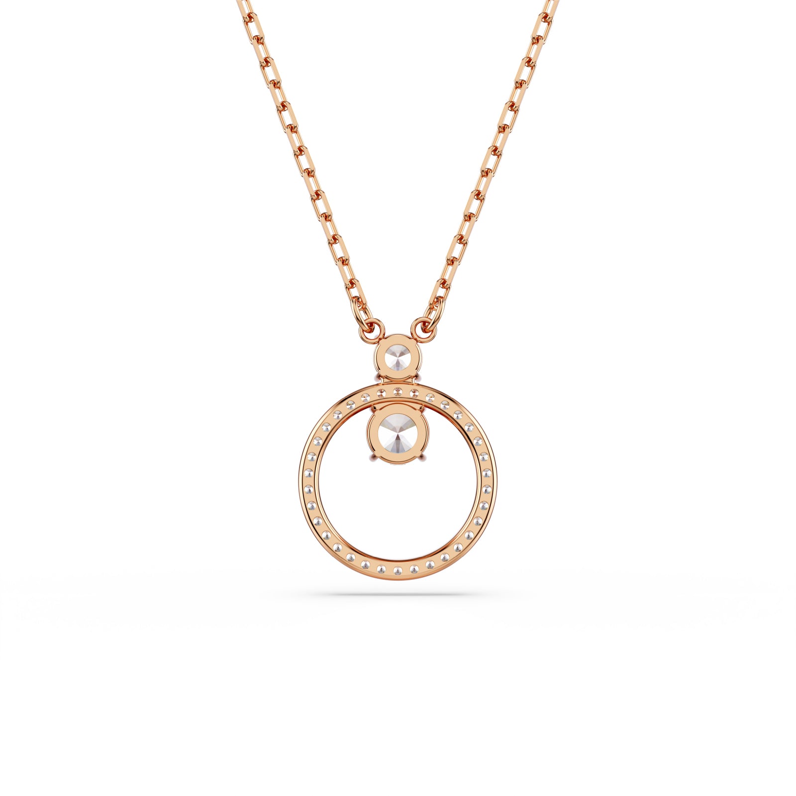 COLLANA PENDENTE SWAROVSKI PLACCATA ORO ROSA CON ZIRCONI S.5692266
