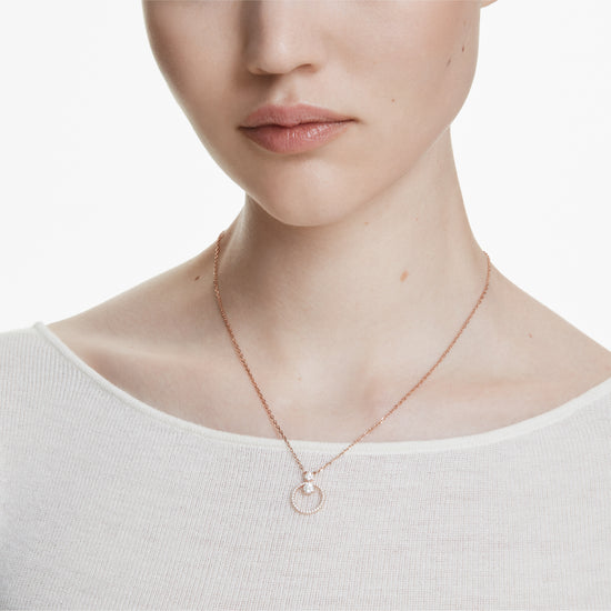 COLLANA PENDENTE SWAROVSKI PLACCATA ORO ROSA CON ZIRCONI S.5692266