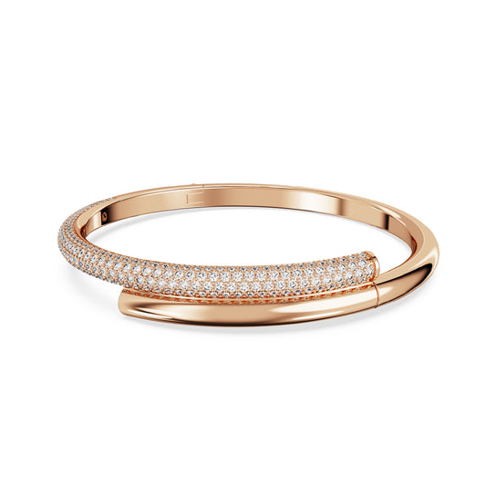 BRACCIALE RIGIDO SWAROVSKI CON PLACCATURA ORO ROSA E CRISTALLI S.5692267