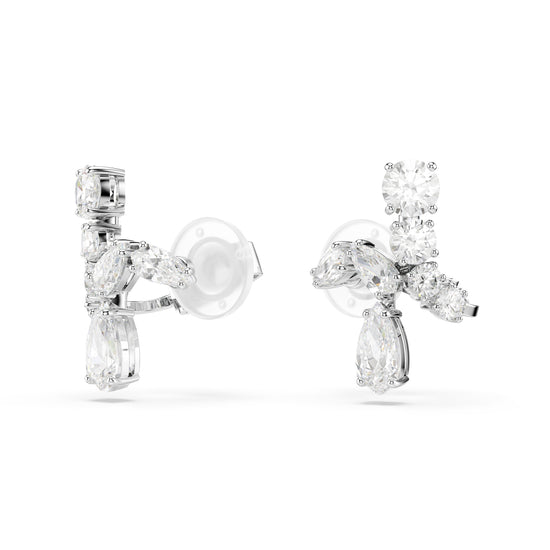 ORECCHINI A CLIP SWAROVSKI PLACCATI IN RODIO CON ZIRCONI S.5692523