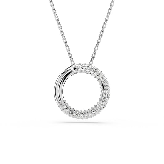 COLLANA PENDENTE SWAROVSKI PLACCATA RODIO E PAV DI CRISTALLI S.5692737