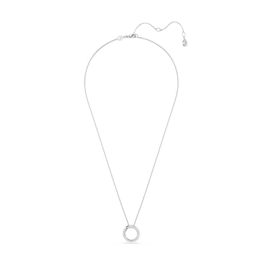 COLLANA PENDENTE SWAROVSKI PLACCATA RODIO E PAV DI CRISTALLI S.5692737