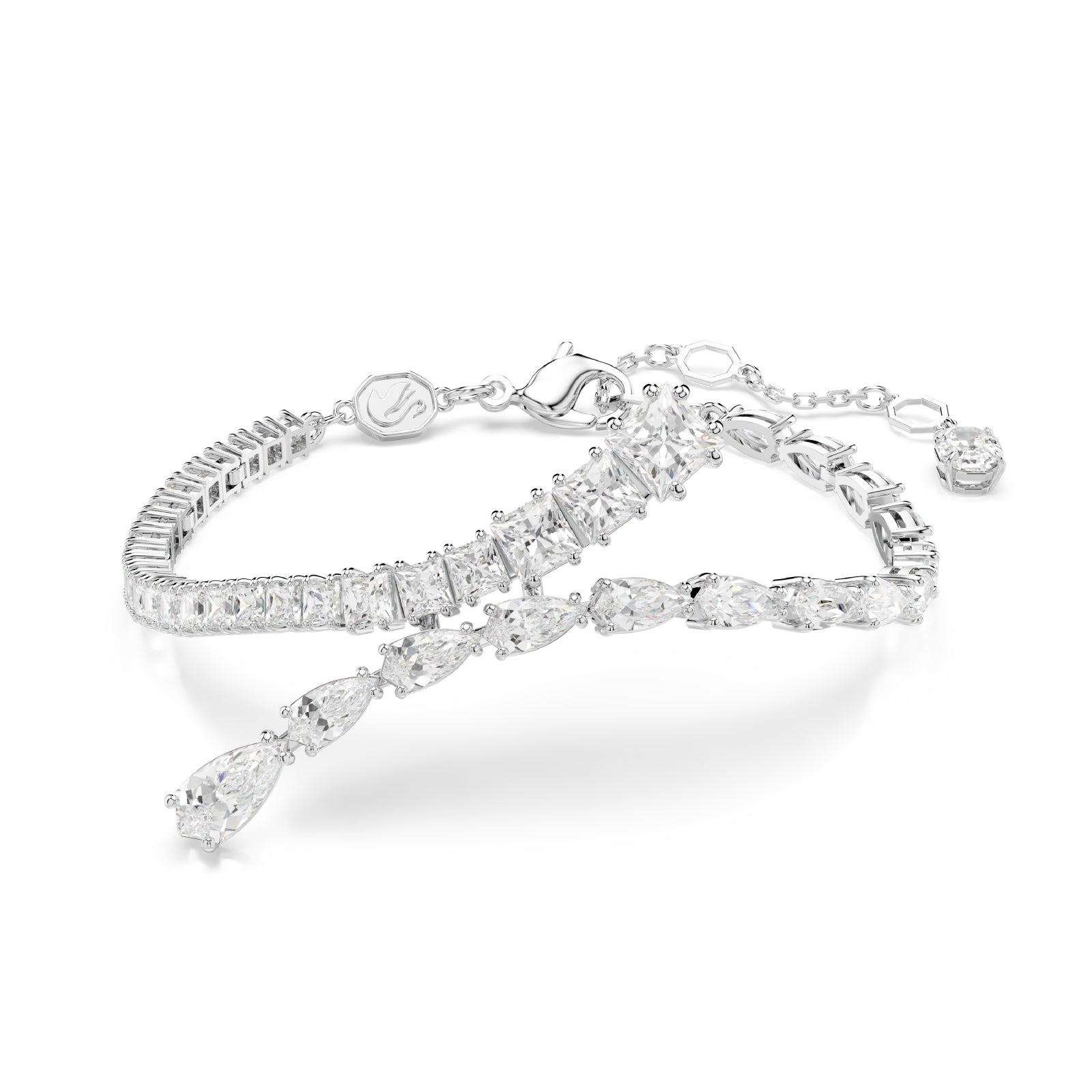 BRACCIALE RIGIDO SWAROVSKI PLACCATO IN RODIO CON ZIRCONI S.5693154