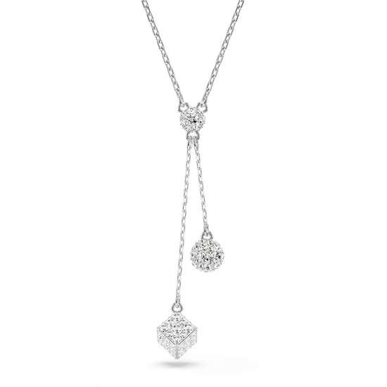 COLLANA PENDENTE SWAROVSKI PLACCATA IN RODIO CON CRISTALLI S.5693207
