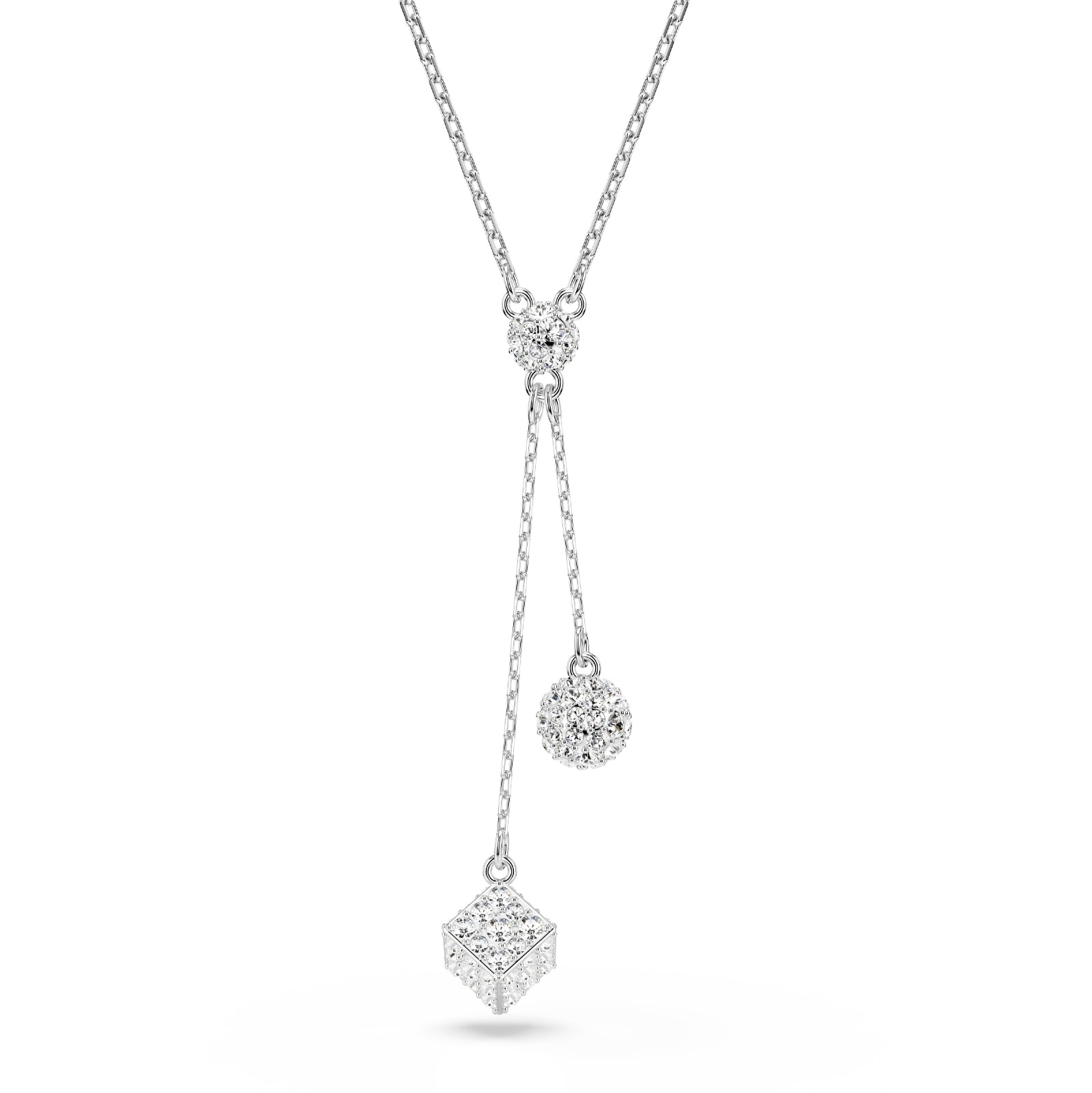 COLLANA PENDENTE SWAROVSKI PLACCATA IN RODIO CON CRISTALLI S.5693207