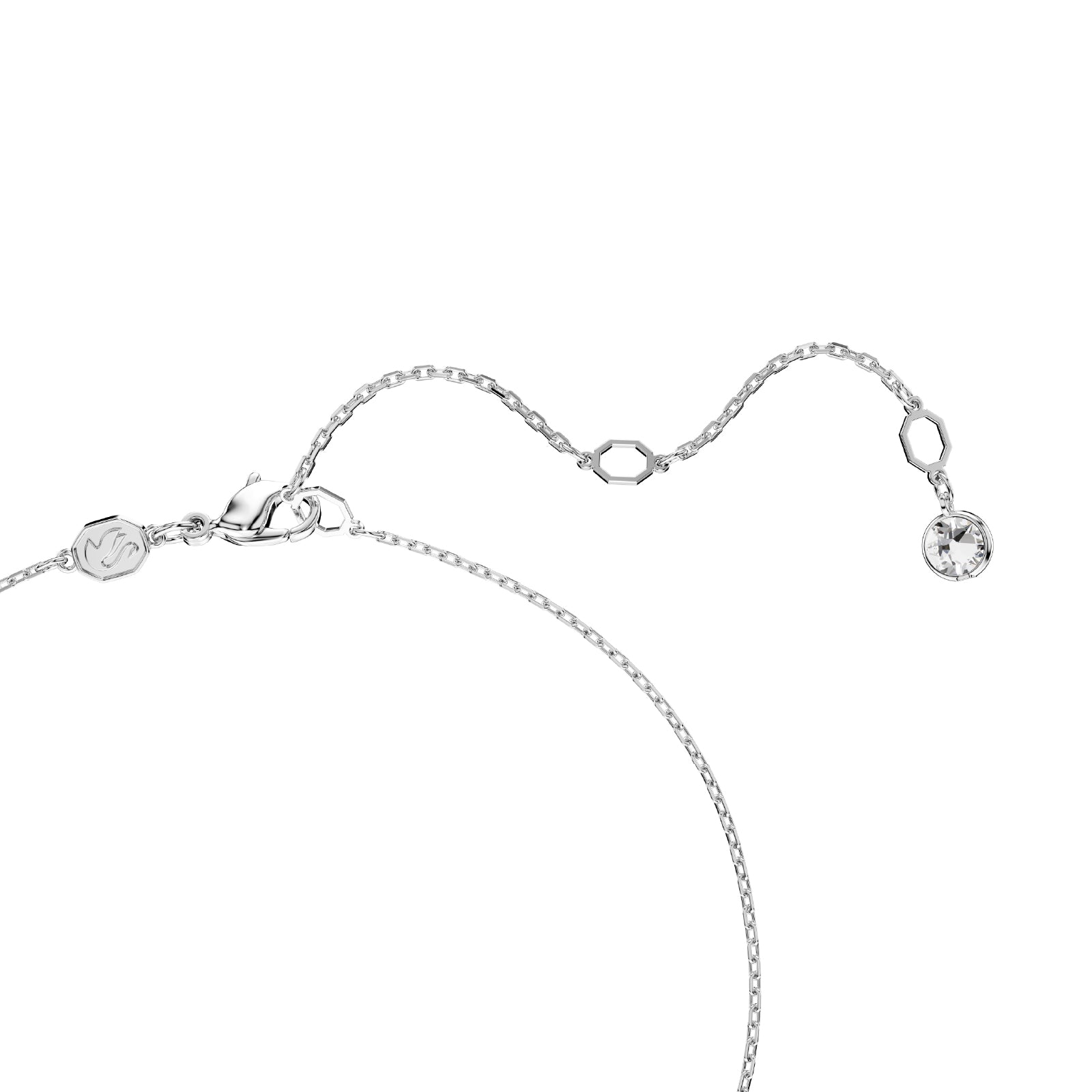 COLLANA PENDENTE SWAROVSKI PLACCATA IN RODIO CON CRISTALLI S.5693207