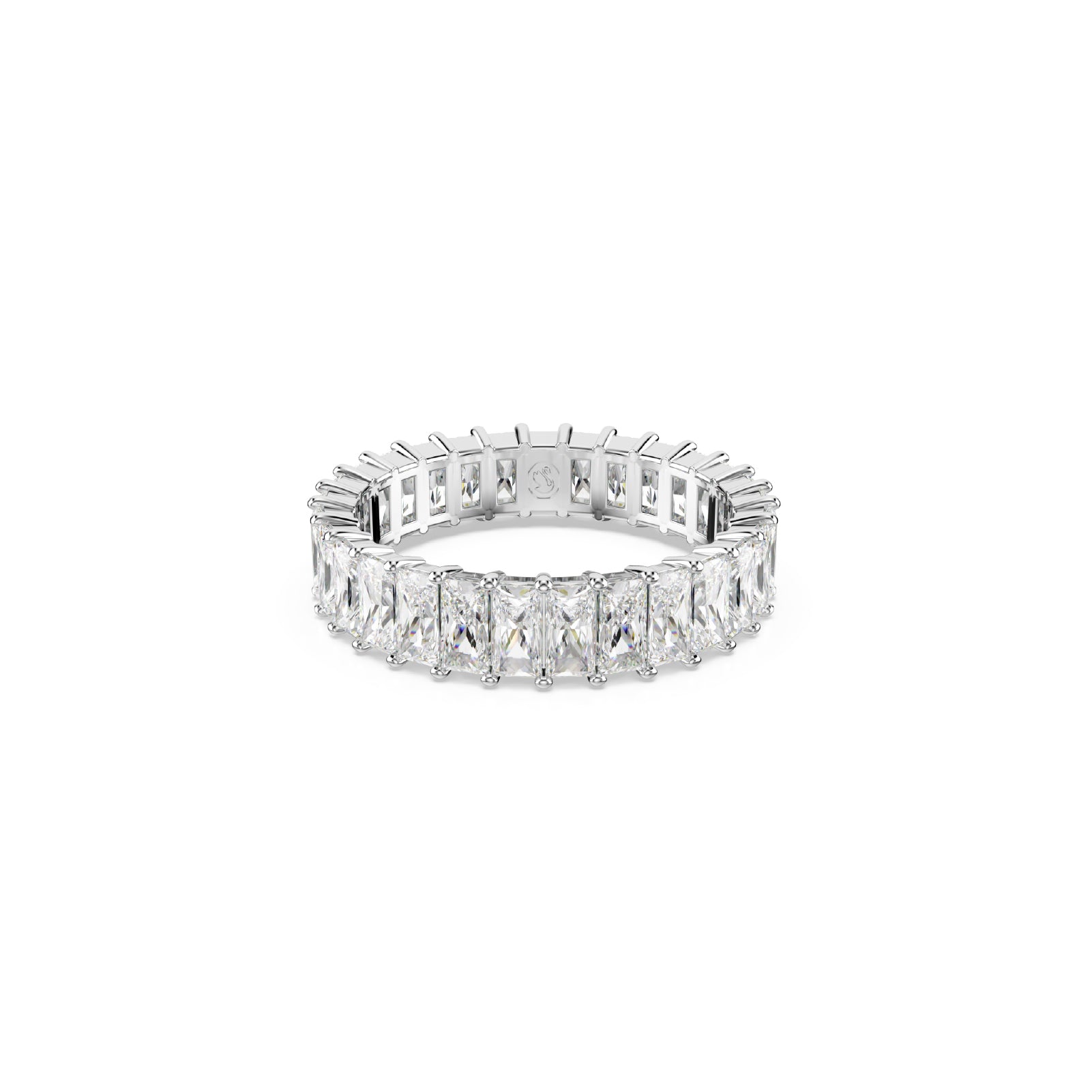 ANELLO BAGUETTE SWAROVSKI PLACCATO IN RODIO E ZIRCONI S.5693407