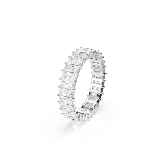 ANELLO BAGUETTE SWAROVSKI PLACCATO IN RODIO E ZIRCONI S.5693407