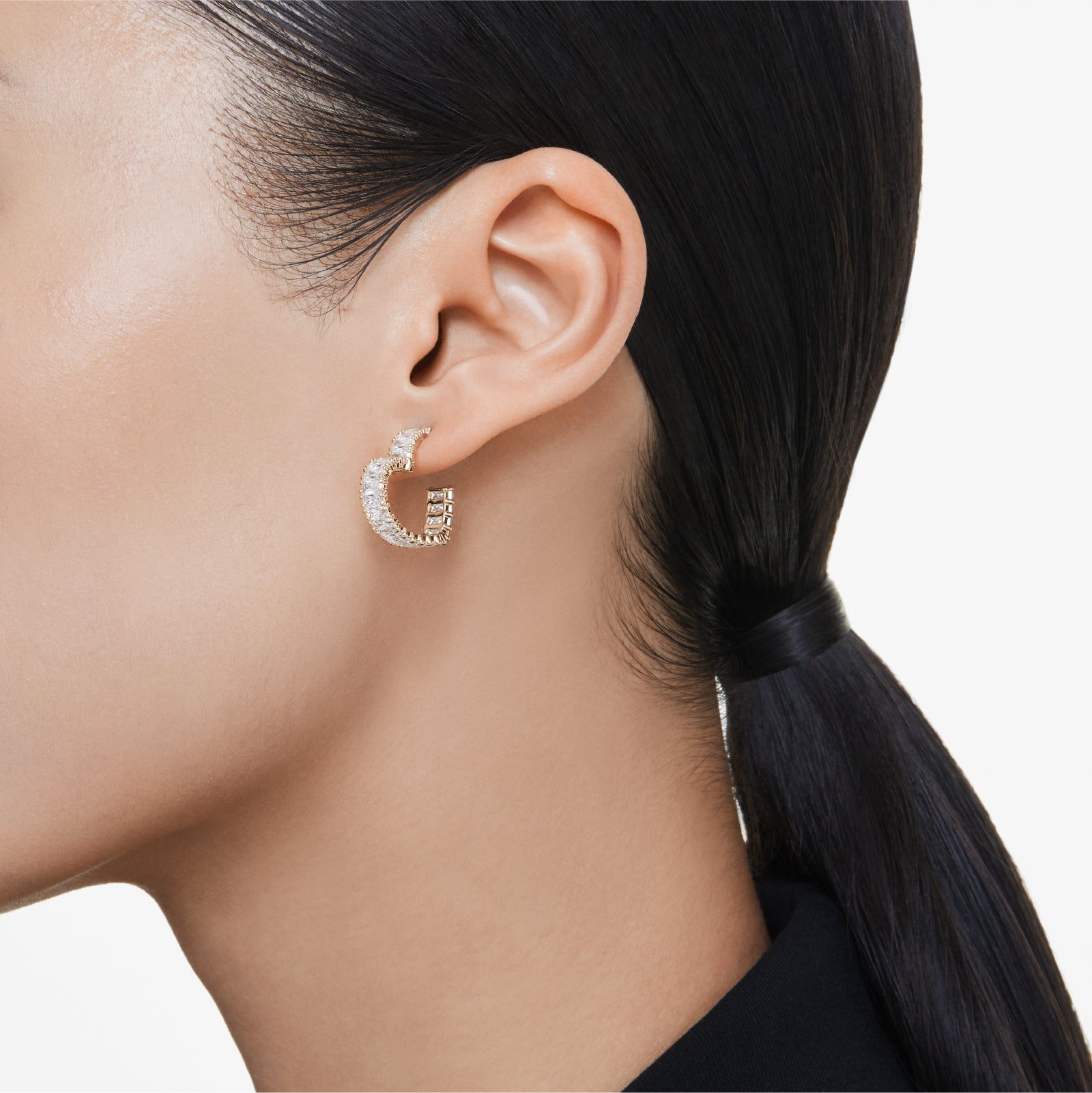 ORECCHINI A CERCHIO SWAROVSKI PLACCATI ORO CON ZIRCONI S.5693512