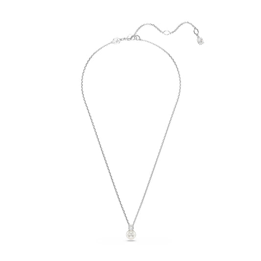 COLLANA CON PENDENTE SWAROVSKI RODIATA CON PERLA E ZIRCONI S.5693897