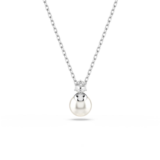 COLLANA CON PENDENTE SWAROVSKI RODIATA CON PERLA E ZIRCONI S.5693897