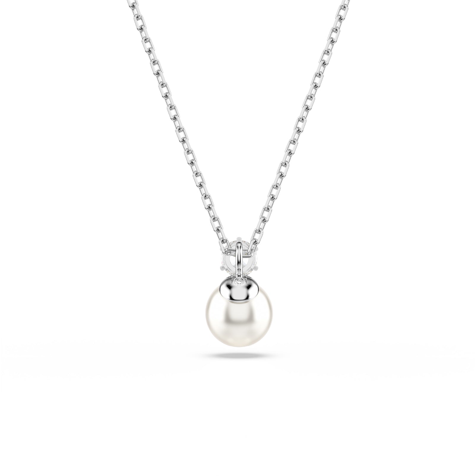 COLLANA CON PENDENTE SWAROVSKI RODIATA CON PERLA E ZIRCONI S.5693897