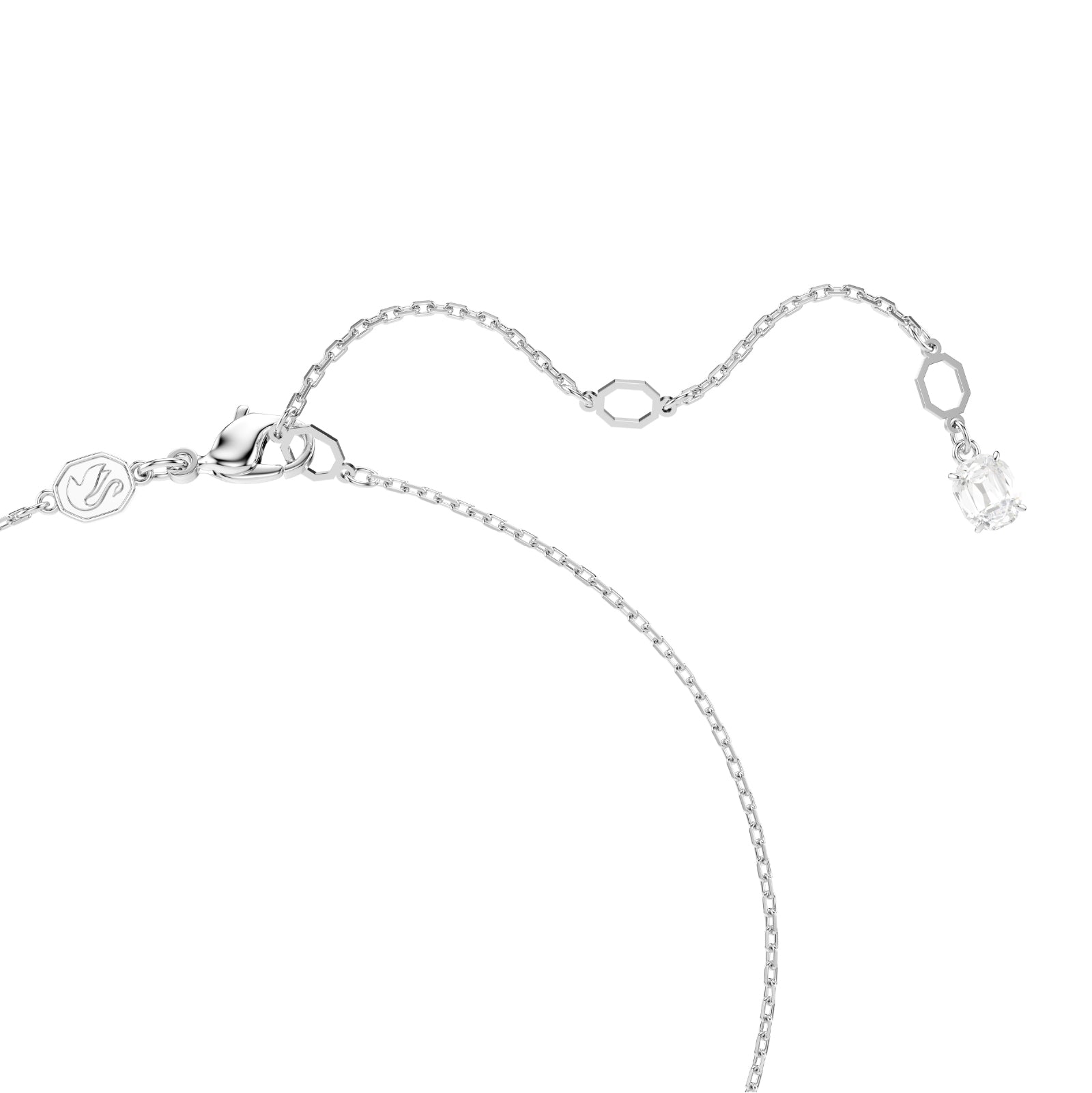 COLLANA CON PENDENTE SWAROVSKI RODIATA CON PERLA E ZIRCONI S.5693897