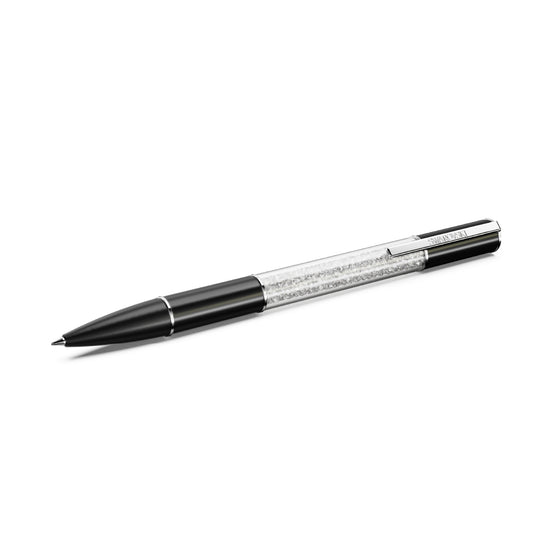 PENNA A SFERA SWAROVSKI LACCATA NERA CON CRISTALLI S.5694180
