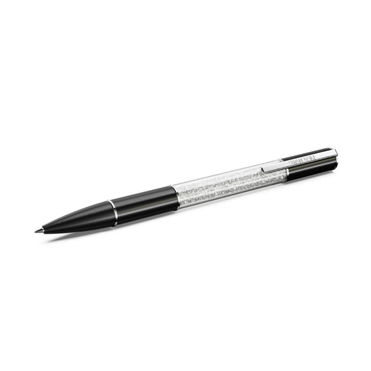 PENNA A SFERA SWAROVSKI LACCATA NERA CON CRISTALLI S.5694180