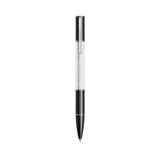PENNA A SFERA SWAROVSKI LACCATA NERA CON CRISTALLI S.5694180