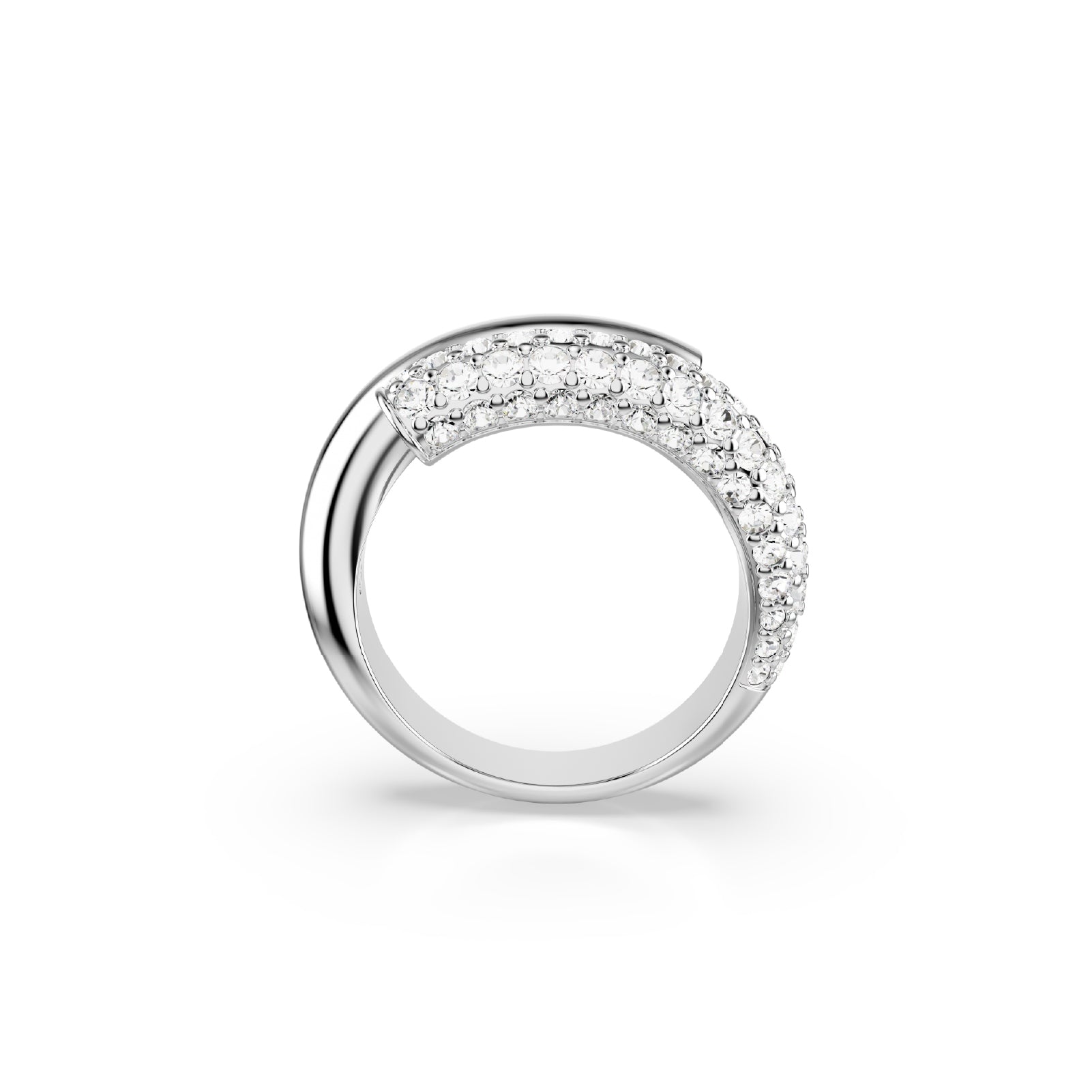 ANELLO SWAROVSKI CON PLACCATURA IN RODIO E CRISTALLI S.5695935