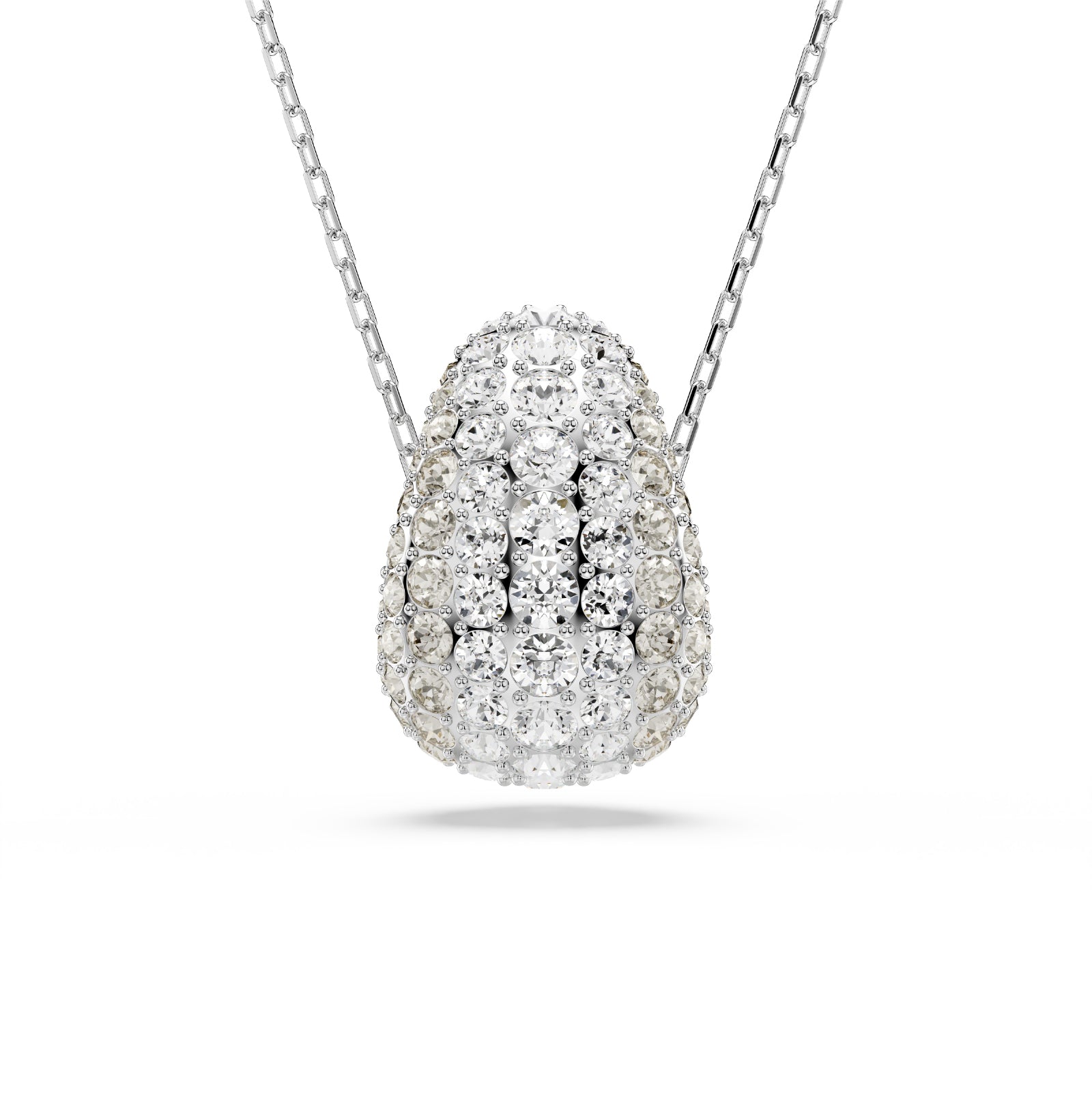 COLLANA CON PENDENTE SWAROVSKI PLACCATA RODIO CON CRISTALLI S.5697190