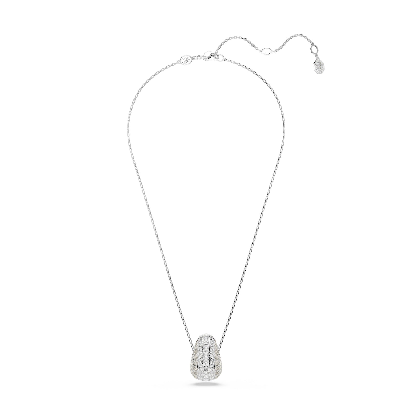 COLLANA CON PENDENTE SWAROVSKI PLACCATA RODIO CON CRISTALLI S.5697190