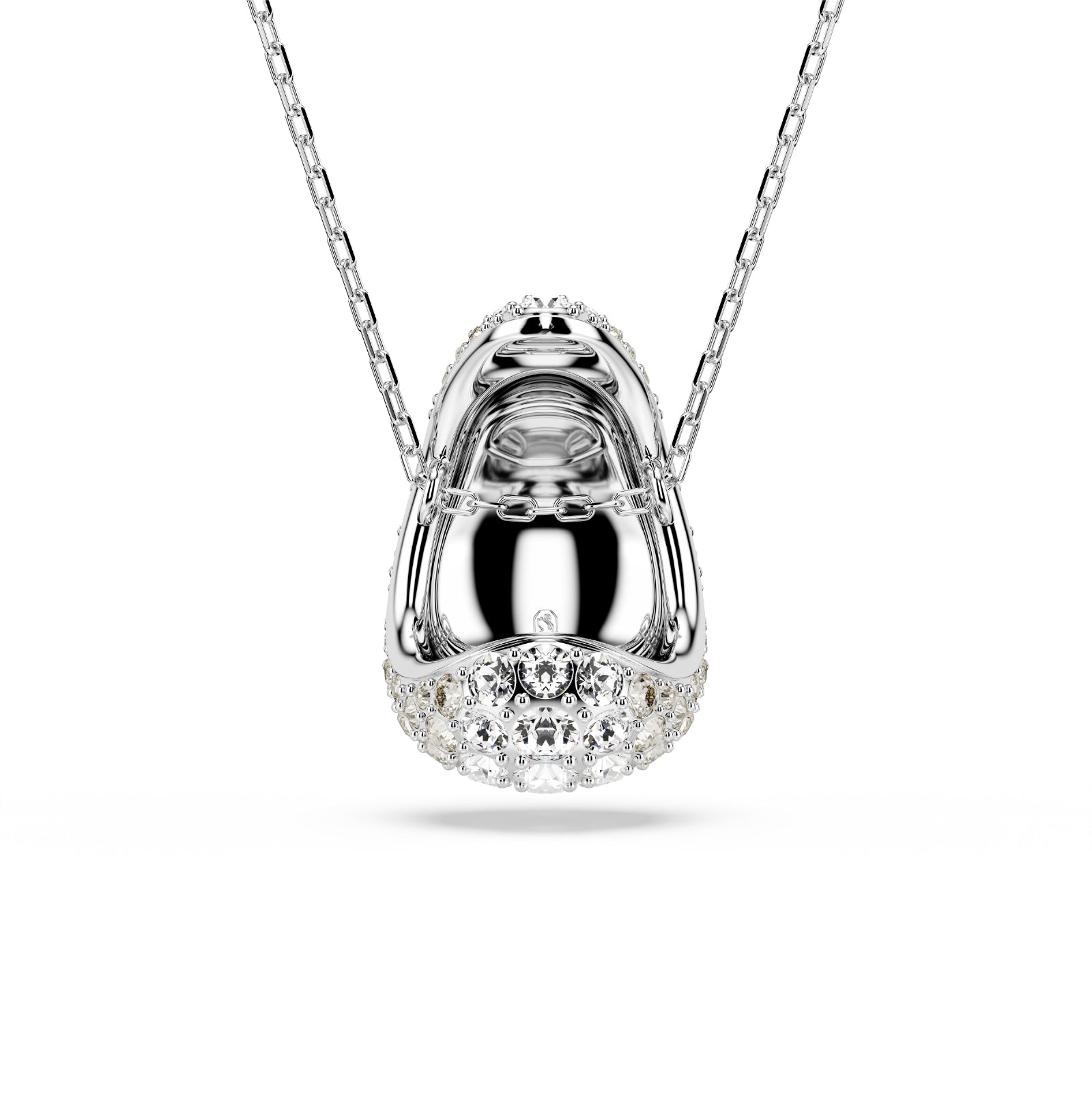 COLLANA CON PENDENTE SWAROVSKI PLACCATA RODIO CON CRISTALLI S.5697190