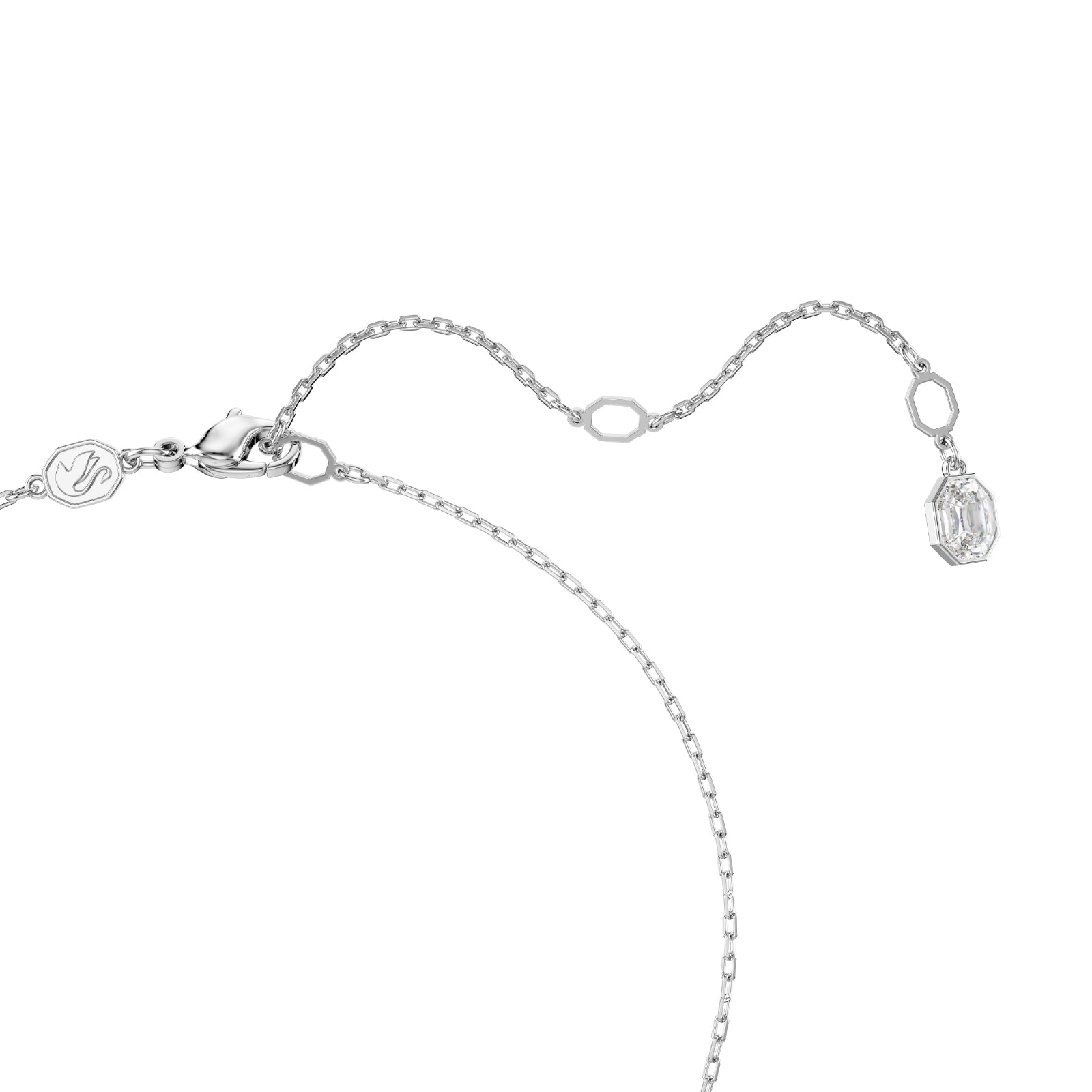 COLLANA CON PENDENTE SWAROVSKI PLACCATA RODIO CON CRISTALLI S.5697190